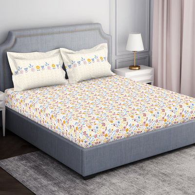 Youthopia Floral 100% Cotton Double Bedsheet - Essentials by Spaces
