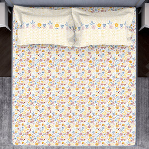 Youthopia Floral 100% Cotton Double Bedsheet - Essentials by Spaces