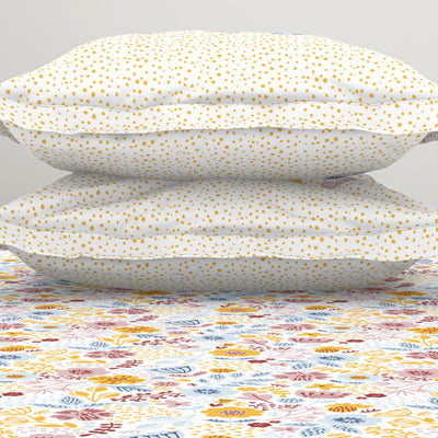 Youthopia Floral 100% Cotton Double Bedsheet - Essentials by Spaces
