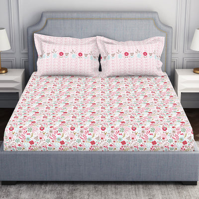 Youthopia Floral 100% Cotton Double Bedsheet - Essentials by Spaces