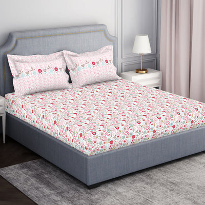 Youthopia Floral 100% Cotton Double Bedsheet - Essentials by Spaces