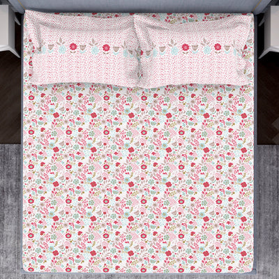 Youthopia Floral 100% Cotton Double Bedsheet - Essentials by Spaces