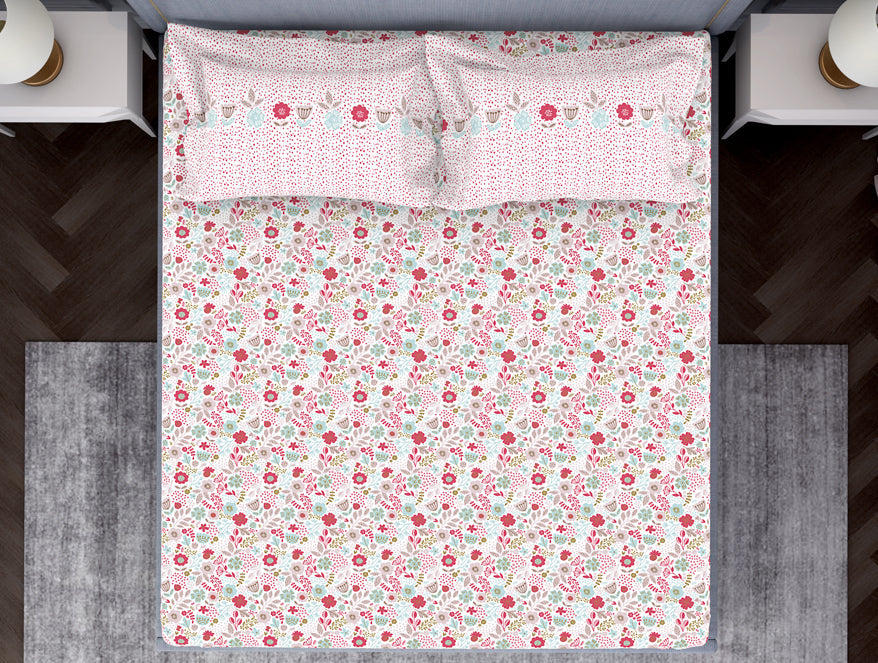 Youthopia Floral 100% Cotton Double Bedsheet - Essentials by Spaces