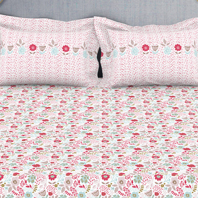Youthopia Floral 100% Cotton Double Bedsheet - Essentials by Spaces