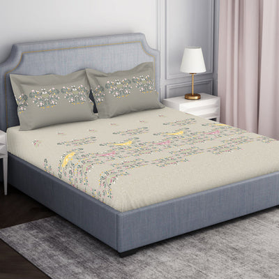 Youthopia Floral 100% Cotton Double Bedsheet - Essentials by Spaces