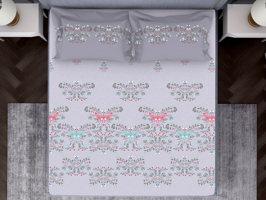 Youthopia Floral 100% Cotton Double Bedsheet - Essentials by Spaces