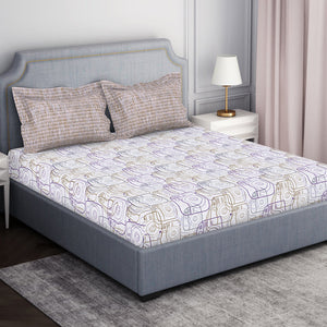 Youthopia Geometric 100% Cotton Double Bedsheet - Essentials by Spaces