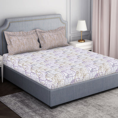Youthopia Geometric 100% Cotton Double Bedsheet - Essentials by Spaces