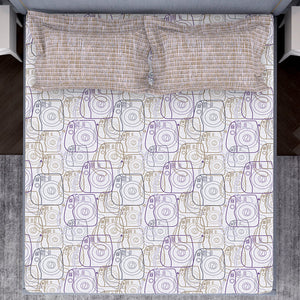 Youthopia Geometric 100% Cotton Double Bedsheet - Essentials by Spaces