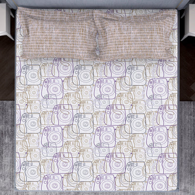 Youthopia Geometric 100% Cotton Double Bedsheet - Essentials by Spaces