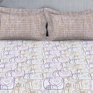 Youthopia Geometric 100% Cotton Double Bedsheet - Essentials by Spaces