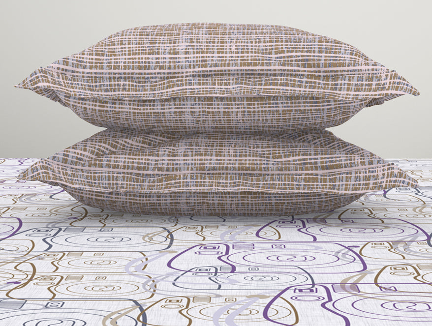 Youthopia Geometric 100% Cotton Double Bedsheet - Essentials by Spaces