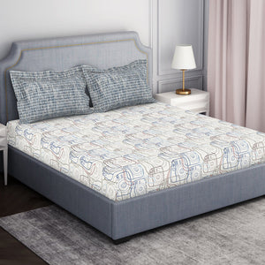Youthopia Geometric 100% Cotton Double Bedsheet - Essentials by Spaces