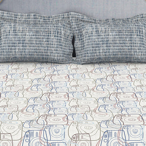 Youthopia Geometric 100% Cotton Double Bedsheet - Essentials by Spaces