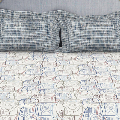 Youthopia Geometric 100% Cotton Double Bedsheet - Essentials by Spaces