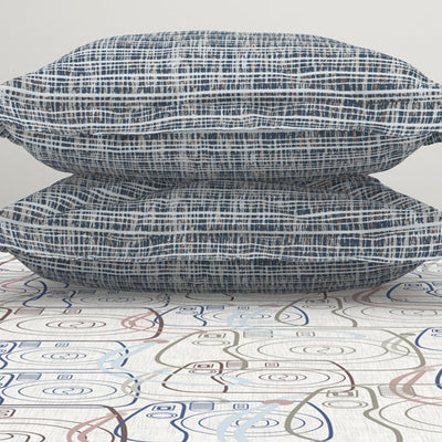 Youthopia Geometric 100% Cotton Double Bedsheet - Essentials by Spaces