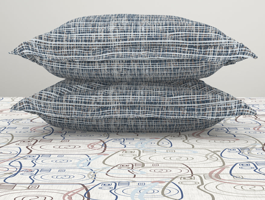 Youthopia Geometric 100% Cotton Double Bedsheet - Essentials by Spaces