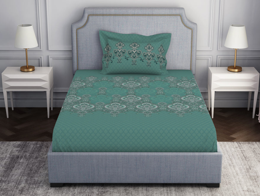 Ornamenta Ornate 100% Cotton Single Bedsheet - Essentials by Spaces