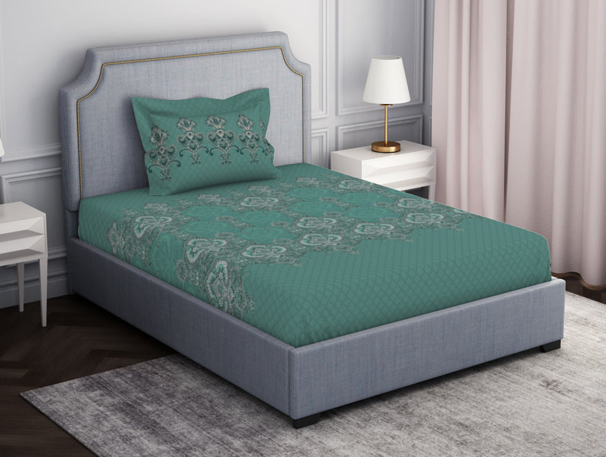 Ornamenta Ornate 100% Cotton Single Bedsheet - Essentials by Spaces