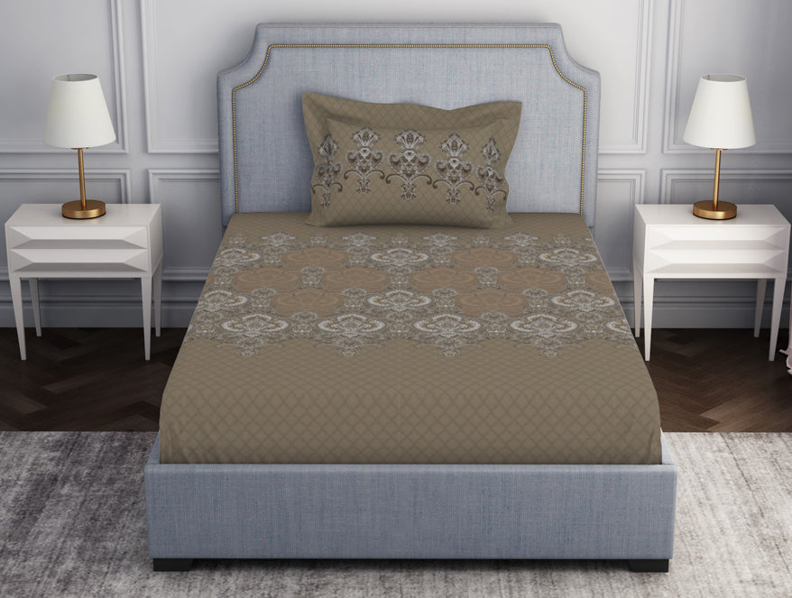 Ornamenta Ornate 100% Cotton Single Bedsheet - Essentials by Spaces