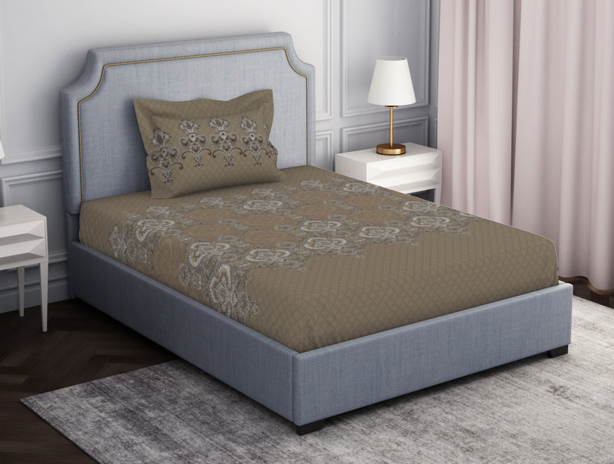 Ornamenta Ornate 100% Cotton Single Bedsheet - Essentials by Spaces