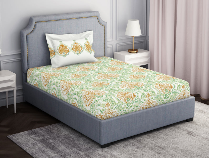 Ornamenta Ornate 100% Cotton Single Bedsheet - Essentials by Spaces