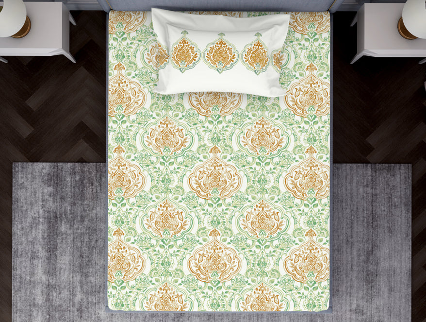 Ornamenta Ornate 100% Cotton Single Bedsheet - Essentials by Spaces