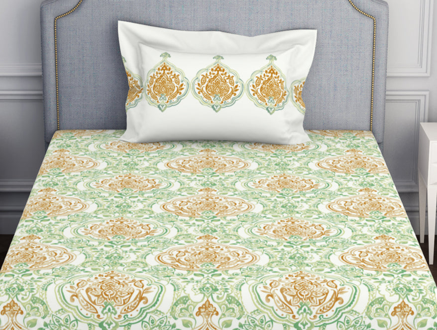 Ornamenta Ornate 100% Cotton Single Bedsheet - Essentials by Spaces