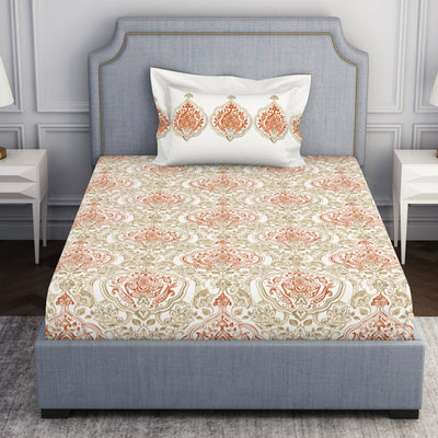 Ornamenta Ornate 100% Cotton Single Bedsheet - Essentials by Spaces