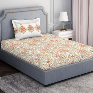 Ornamenta Ornate 100% Cotton Single Bedsheet - Essentials by Spaces