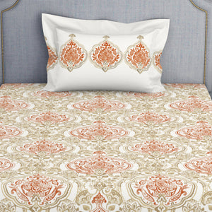 Ornamenta Ornate 100% Cotton Single Bedsheet - Essentials by Spaces