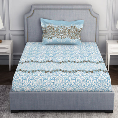 Ornamenta Ornate 100% Cotton Single Bedsheet - Essentials by Spaces