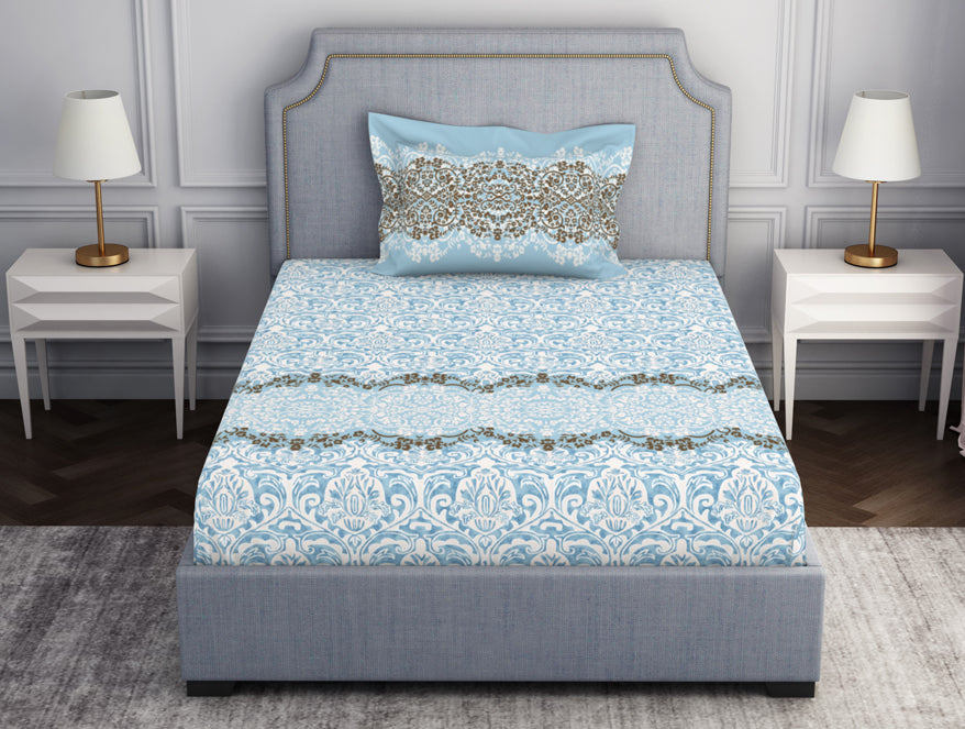Ornamenta Ornate 100% Cotton Single Bedsheet - Essentials by Spaces