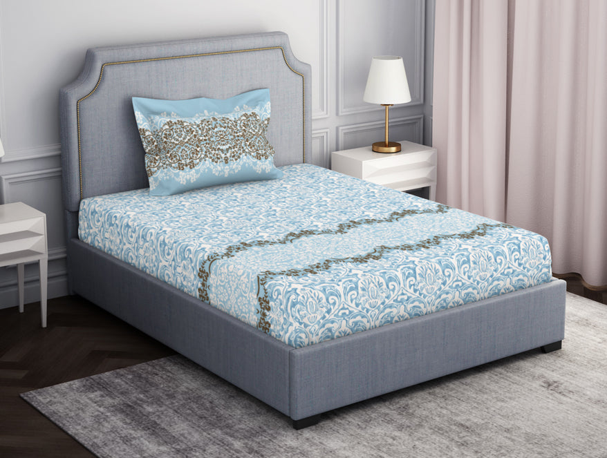 Ornamenta Ornate 100% Cotton Single Bedsheet - Essentials by Spaces