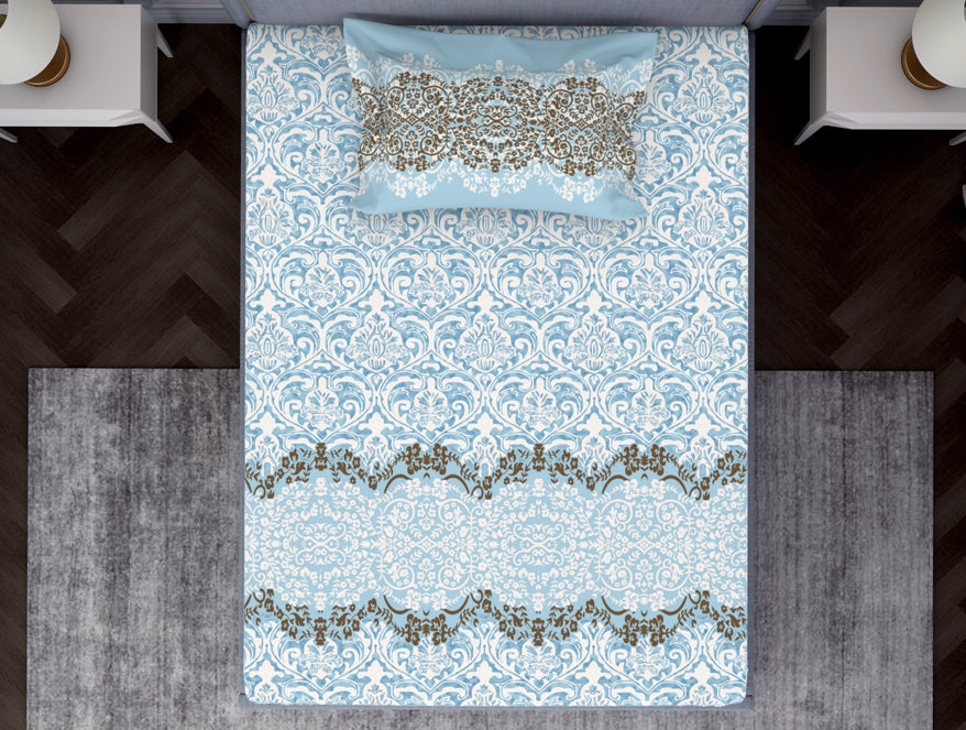 Ornamenta Ornate 100% Cotton Single Bedsheet - Essentials by Spaces