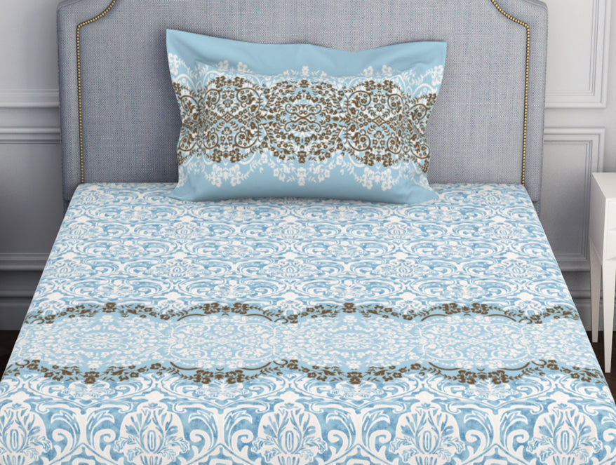 Ornamenta Ornate 100% Cotton Single Bedsheet - Essentials by Spaces