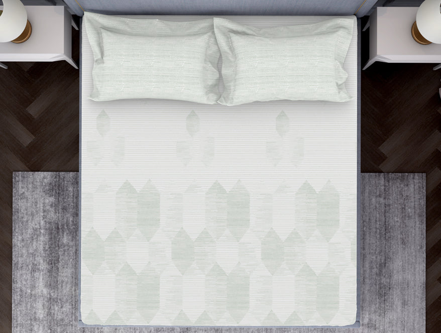 Tonalelgence Geometric 100% Cotton Fitted Queen - Essentials by Spaces