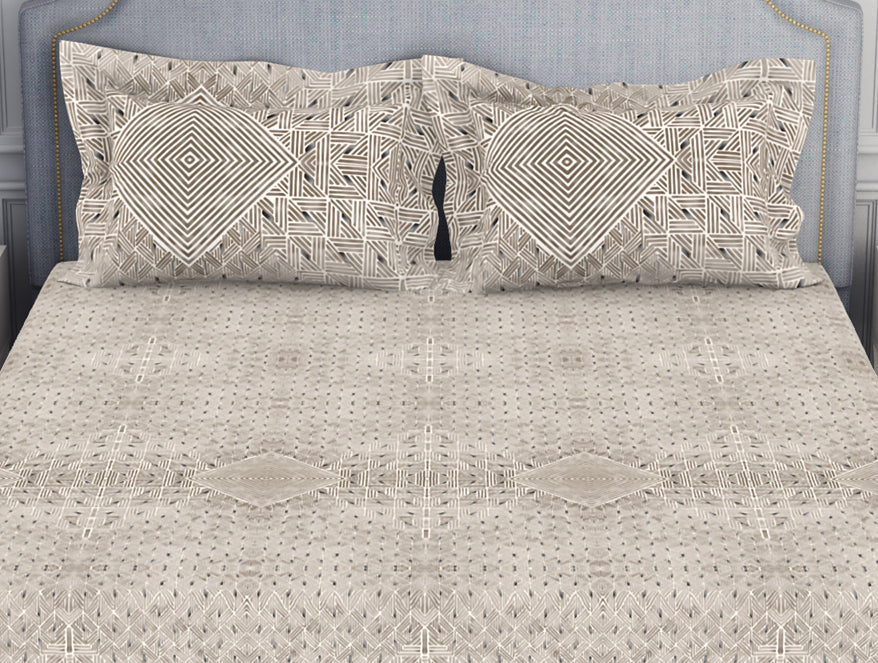 Tonalelgence Geometric 100% Cotton Fitted Queen - Essentials by Spaces