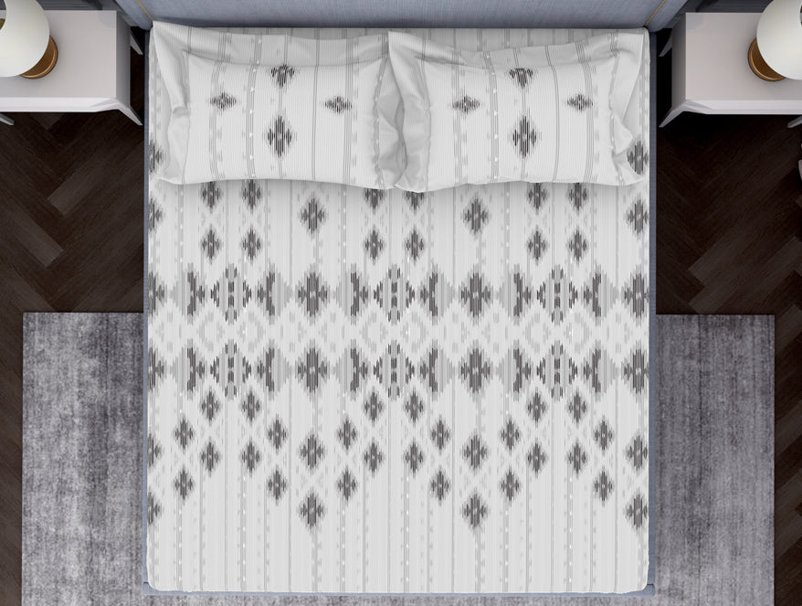 Tonalelgence Geometric 100% Cotton Fitted Queen - Essentials by Spaces