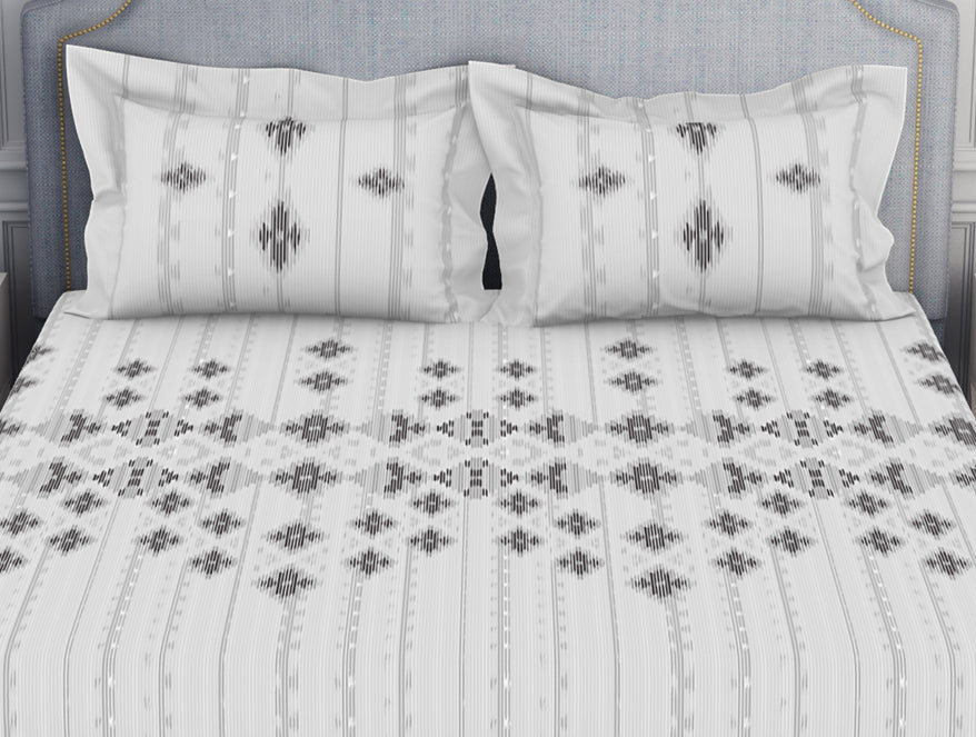 Tonalelgence Geometric 100% Cotton Fitted Queen - Essentials by Spaces