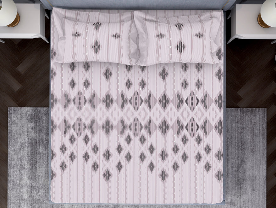 Tonalelgence Geometric 100% Cotton Fitted Queen - Essentials by Spaces
