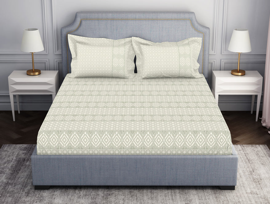 Tonalelgence Geometric 100% Cotton Fitted Queen - Essentials by Spaces