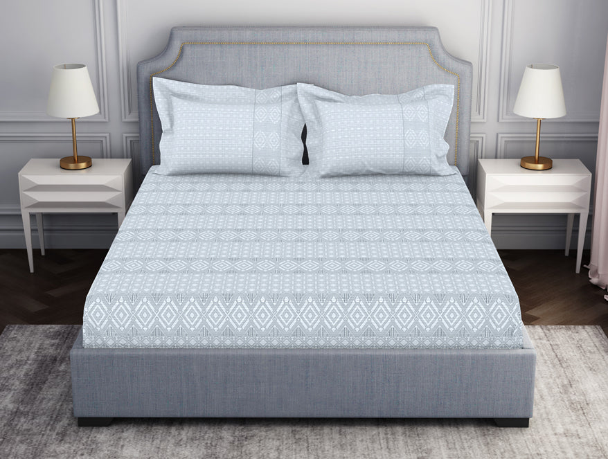 Tonalelgence Geometric 100% Cotton Fitted Queen - Essentials by Spaces