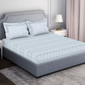 Tonalelgence Geometric 100% Cotton Fitted Queen - Essentials by Spaces