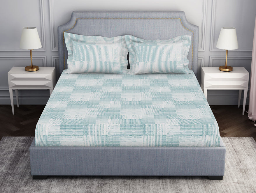 Tonalelgence Geometric 100% Cotton Fitted Queen - Essentials by Spaces