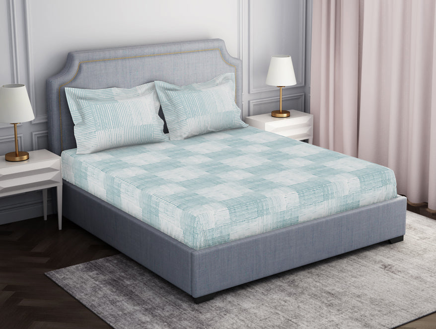 Tonalelgence Geometric 100% Cotton Fitted Queen - Essentials by Spaces