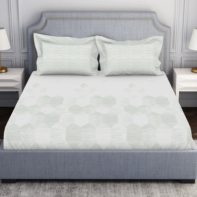 Tonalelgence Geometric 100% Cotton Fitted King - Essentials by Spaces