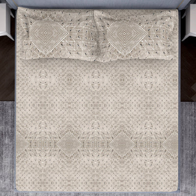 Tonalelgence Geometric 100% Cotton Fitted King - Essentials by Spaces