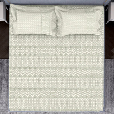 Tonalelgence Geometric 100% Cotton Fitted King - Essentials by Spaces