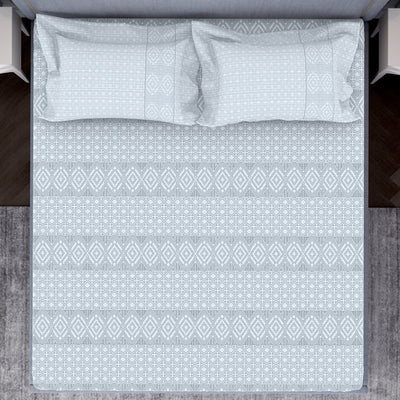 Tonalelgence Geometric 100% Cotton Fitted King - Essentials by Spaces